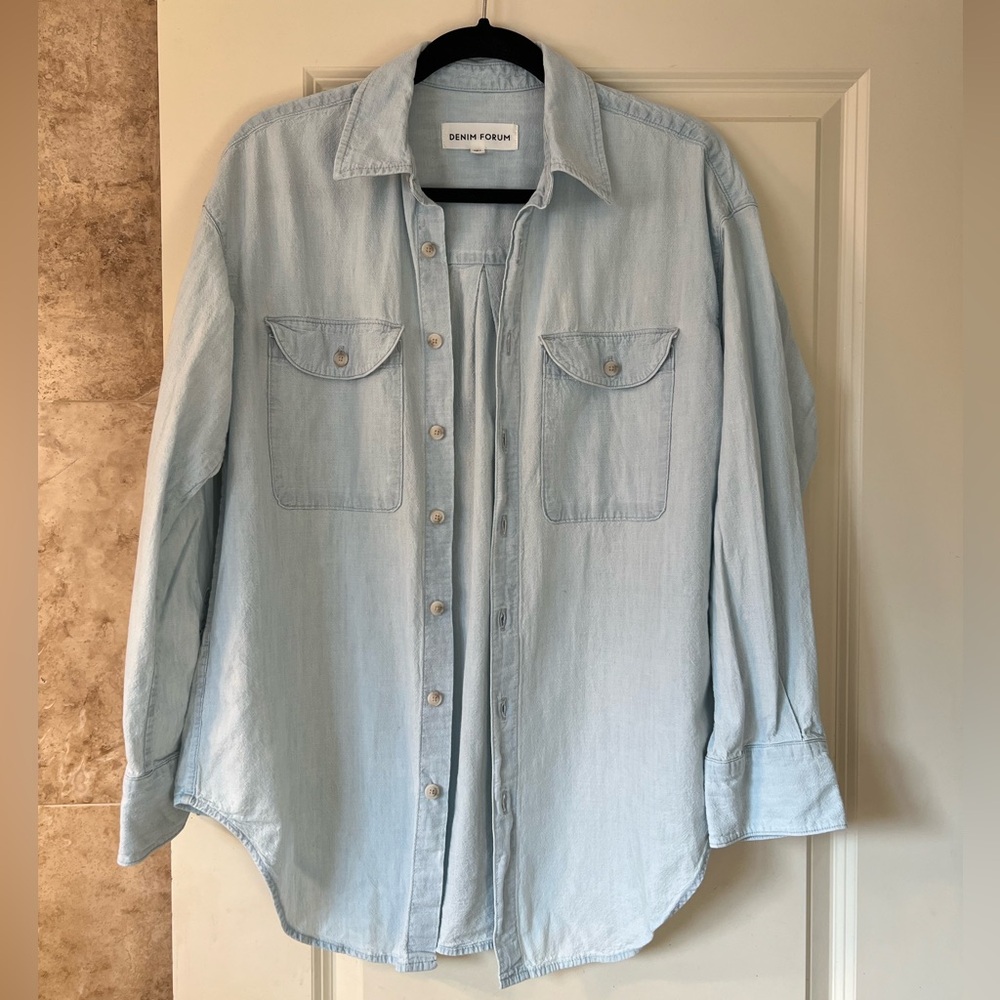 Denim Forum Light Blue Button Down Shirt